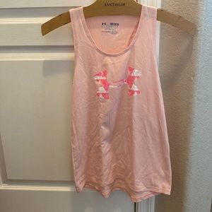 under armour youth medium pink tank